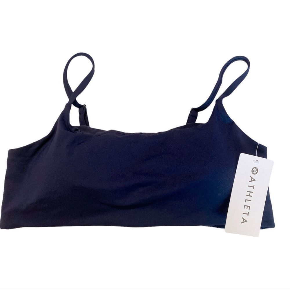 Athleta D-DD Scoop Bikini Top (Navy) Dress Blue NWT Small​